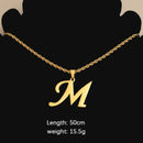 Initial Necklace for Men Women Boys Girls, 18K Gold Plated 26 Letters Pendant Necklace, Personalized Jewelry Father's Day Gifts