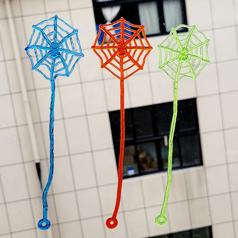 12/30Pcs Stretchable Climbing Spider Web Tricky Toys Kids Birthday Party Baby Shower Gift Rewards Halloween Carnival Party Favor