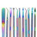 1pcs  Stainless Steel Dead Skin Remover Nails Cuticle Pusher Double-ended Cuticle Pusher  Remover Nail Art Cleaner Care Tool