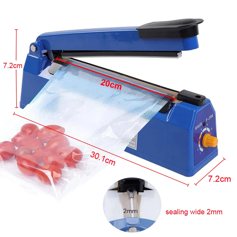 Plastic Bag Sealer Heat Sealing Machine Hand Pressure Thermal Packaging Machine Food Heat Bag Sealer for Plastic Bags Packaging