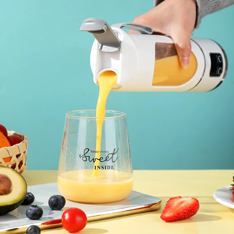 Electric Fruit Juicer Blender Small Juicer 12 Blade Head Juicer Cup Mixer Machine Portable Smoothies Blender for Home 3000mAH