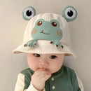 2023 New Baby Bucket Hat For Kids Spring Outdoor Boys Girls Sun Hat Summer Cute Flog Toddler Children's Fisherman Cap Cotton