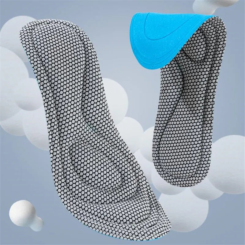 2Pcs Memory Foam Orthopedic Insoles for Shoes Antibacterial Deodorization Sweat Absorption Insert Sport Shoes Running Pads