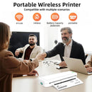 A4 Portable Thermal Printer Inkless BT Wireless Portable Printer with Printing Paper Min Portable A4 Label Maker Home Office Use