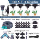 3/8" 9/12mm Misting Cooling System 0.6mm Nozzles Fine Atomizer PE Tubing Filter Self-priming Pump Garden Irrigation Watering Kit