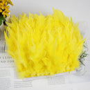 1 Meter Natural Turkey Feathers Trims 10-15cm for Sewing Ribbon Clothing Fringe Plumes Decoration DIY Crafts Wedding Party Dress