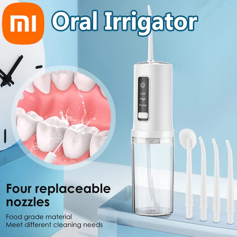 Xiaomi Oral Irrigator Portable Electric Water Flosser Teeth Cleaner Dental Bed Sprinkler Jet Toothpick Mouth Washing Machine