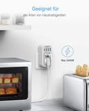 TESSAN Multi Outlets Power Strip with Outlet and USB Ports, EU KR Wall Socket Power Adapter with Overload Protection for Home