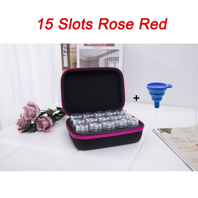 7/15/30/60 Bottles Storage Box 5D Diamond Painting Accessories Tools Storage Box Carry Case Diamant Painting Tools Container Bag