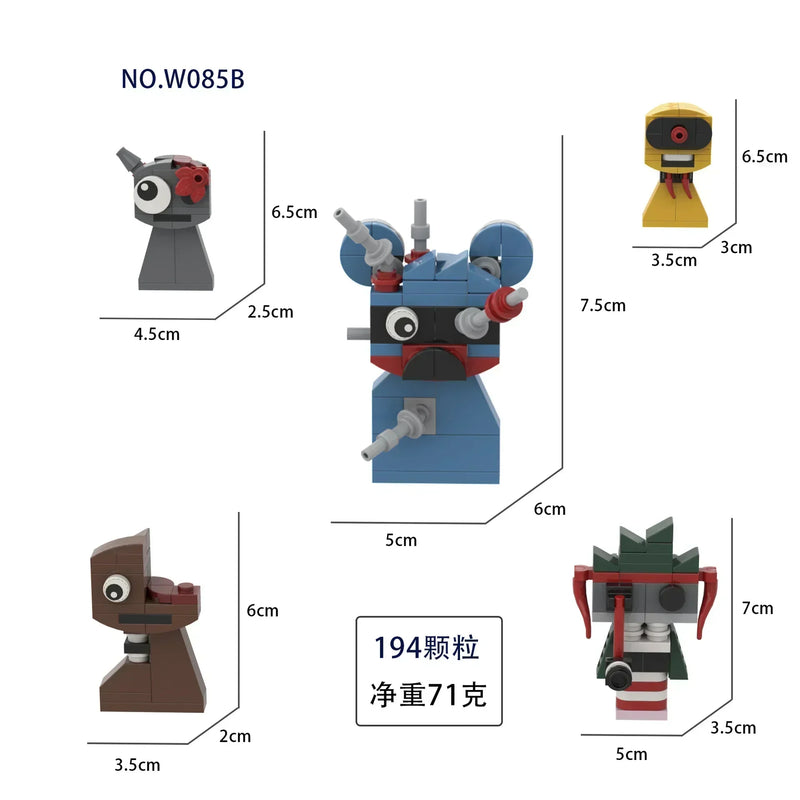 Sprunki Blocks Toys Sprunki Incredibox Building Blocks Model Children's Educational Oren Wenda Building Block Toys for Kids Gift