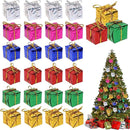 6/12Pcs Mini Square Gifts Boxs Christmas Tree Decoration Hanging Ornament Tree Pendant for New Year 2026 DIY Navidad Party Decor