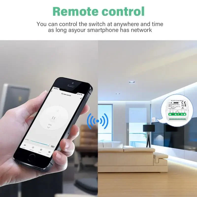 Tuya ZigBee/WiFi Smart Curtain Switch Module For Roller Shutter Blinds Motor QS-S10-C04/ECC02 Switch Support Google Home Alexa