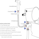 Handheld Toilet Bidet Sprayer Set Kit Stainless Steel Hand Bidet Faucet for Bathroom Hand Sprayer Shower Head Self Cleaning