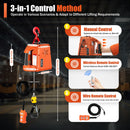 1100 lbs 3-in-1 Electric Hoist Winch 110V 1500W Portable Lifting Machine Wireless Remote Control Electric Hoist