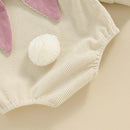 3D Bunny Ear Baby Girls Boys Romper Spring Corduroy Toddler Clothes Cute Long Sleeve Hooded Jumpsuit Infant Kids Easter Clothes