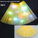 Children Kids Girls Light Up Tutu Led Skirt Glow Wreath Headband Party Birthday Luminous Costumes Christmas Halloween Festival
