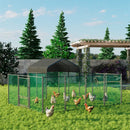 Heavy Duty XXL Chicken Run Coop Cage Walk In Coop Poultry Hen Rabbit Metal Kennel Hutch Pen with Waterproof UV Cover Outdoor