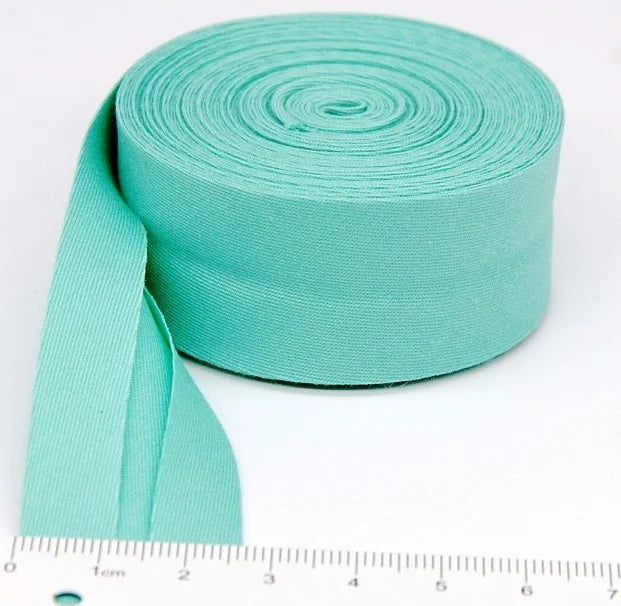 25mm (1“) width Bias Tape 100% Cotton Extra Soft for Baby Cloth Skin-friendly Fablic Bias Binding Tape Ironed Folded 12 yards