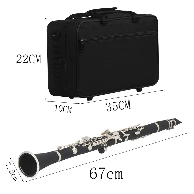 SLADE Bb Clarinet 17 Keys Bakelite Wooden Professional Woodwind Instrument Tenor Clarinet With Box Reed Musical Instrument Parts