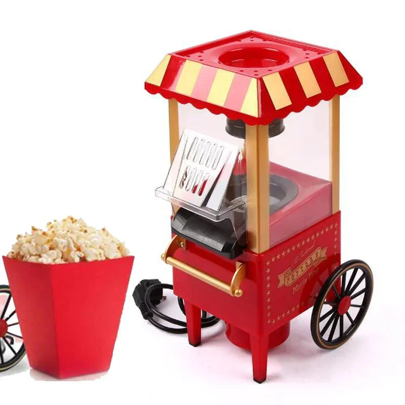 Electric Popcorn Maker Home Corn Popcorn Making Machine Fully Automatic Trolley Corn Popper DIY Creativity For Children