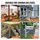 SucceBuy 4x4/ 6x6 Post Base 2/ 4 Pcs Powder-Coated Post Anchor Matte Black Wood Post Brackets for Pavilion Deck Railing