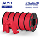 JAYO PLA Matte Filament 1.75MM 3D Printer Filament PLA Series 1.1KG/Roll 5 Rolls/set PETG 3D Printing Material For FDM