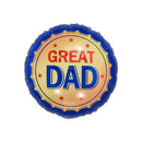Best Dad Cup Aluminum Film Balloon Father's Day Party Decoration Blue Bowtie Beard Aluminum Foil Balloon