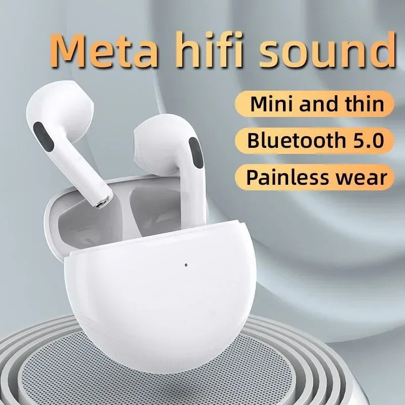Air Pro 6 TWS Wireless Headphones with Mic Fone Bluetooth Earphones Sport Running Headset for Apple iPhone Xiaomi Pro6 Earbuds