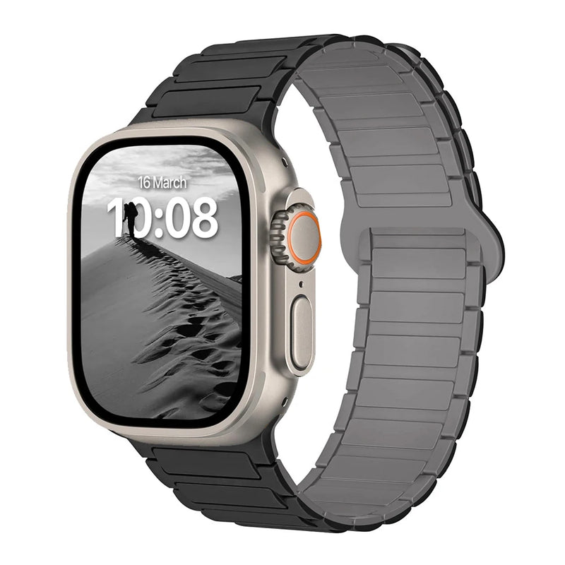 Magnetic Strap for Apple Watch Band 44mm 49mm 45mm 41mm 40mm Silicone Bracelet for IWatch Ultra 2 Series 9 8 7 6 5 4 SE 3 42mm