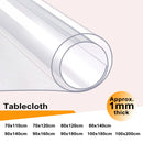 Rectangular Table Film 1mm Crystal Clear PVC  Transparent Waterproof Tablecloth Christmas Decoration High Gloss Protector Cover