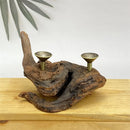 Wholesale double crystal ball wooden stand unique natural driftwood crystal ball egg display stand home decoration