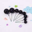 25pcs Gold & Black Ball Cake Topper Foam & Pearl Material for Anniversary Baby Shower Birthday Wedding Christmas Valentine's Day