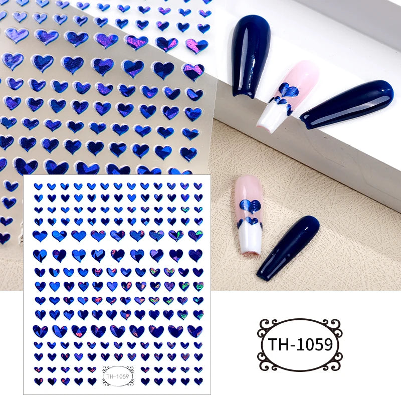 3D Bunny Nail Art Sticker Decals Decorations Easter Egg Design Cute Cartoon Rabbit Flower Nail Stickers Sliders for Manicure