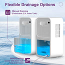 Loefme 2.5L Large Dehumidifier Portable Quiet Home Air Dryer for Mould Moisture Damp++ Large Water Tank LED Display