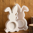 Rabbit Candle Holder Silicone Mold DIY Easter Bunny Candlestick Ornament Craft Gift Making Plaster Concrete Resin Casting Molds