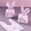50pcs Rabbit Ear Bags Carton Plastic Cookie Candy Bags for Easter Party Baking Snack Packing Supplies Kids Gifts Boy Girl