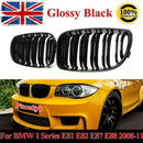 SAIQINGSP CAR Accessories TOOLS Front Grilles For BMW E81 E82 E87 E88 118i 128i 02007-2013 Gloss Black + Double Line