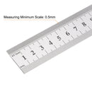 2 in 1 Stainless Steel Ruler with Scriber Block 60cm/24" Metric and Inch Metal Ruler with 30mmLong Brass Locating Vernier Slider