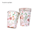 8pcs Easter Bunny Egg Paper Plates Rabbit Ear Shape Cups Happy Easter Party Tableware Birthday Party Baby Shower Decor Supplies