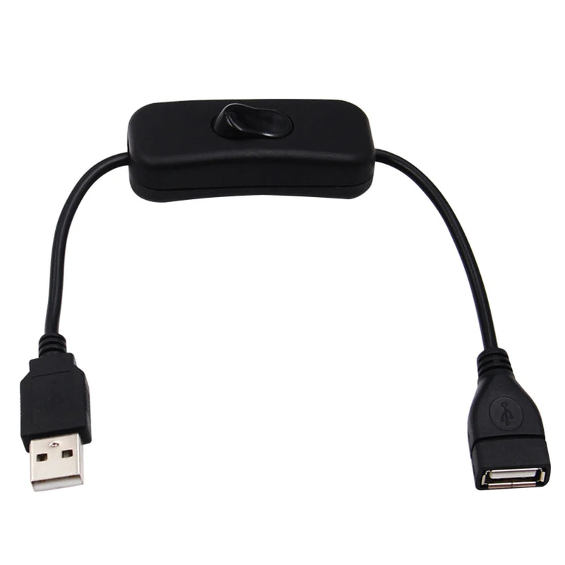 28CM USB Cable with Male To Female ON/OFF  Extension Toggle for  Lamp  Fan Power Supply Line Durable HOT SALE Adapter