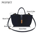 Women Faux Suede Tote Bag Fashion Shoulder Bag Solid Color Trendy Carrying Bag Designer Tote Handbag Outdoor Travel Bag