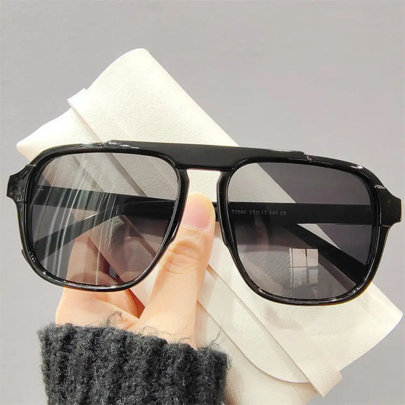 2024 New Fashion Men Sunglasses Oversized Frame Women Anti-blue Light Transparent Glasses UV400 Eyewear Flat Mirror Eyeglass