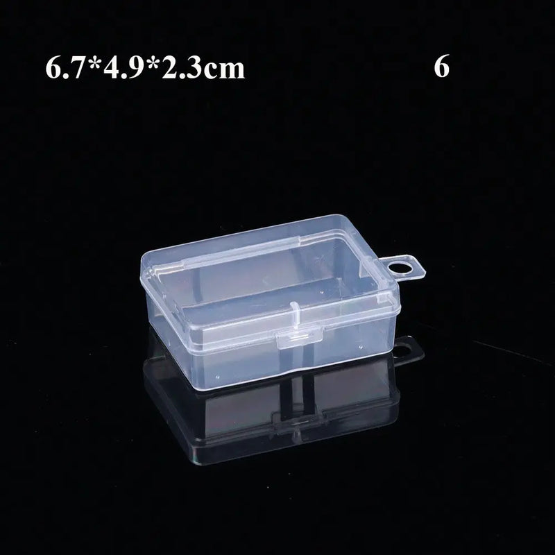 8Styles Plastic Storage Box Small Square Clear Black Box For Jewelry Diamond Embroidery Craft Bead Pill Home Storage Supply