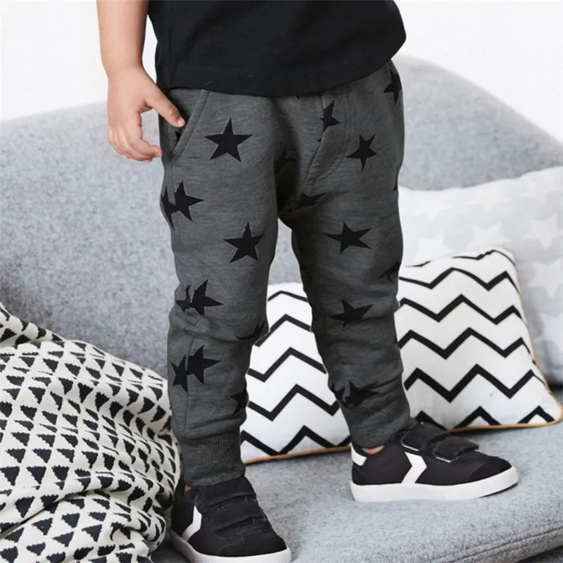 Jumping Meters New Arrival Children's Stars Sweatpants Boys Girls Long Trousers Drawstring Baby Autumn Spring Costume Kids Pants
