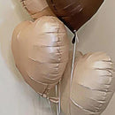5PCS 18-inch retro cream love caramel chocolate heart-shaped balloon decoration