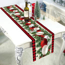Christmas Poinsettia Pine Needles Linen Table Runner Dresser Scarf Decor Winter Xmas Kitchen Table Runner Christmas Decorations