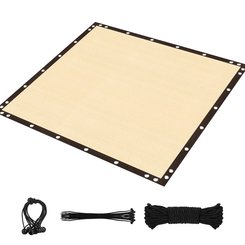 Shade Cloth 90% Sun Shade Fabric Privacy Screen Shade Cover with Grommets Patio Canopy Shade Net for Garden Outdoor Pergola