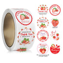 100-500pcs Strawberry Thank You Stickers Stationery Stickers Festival Birthday Party Gift Decorations Handmade Sticker