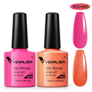 2pcs*7.5ml VENALISA Nail Gel Polish Glitter Gel Lacquer Base Nowipe Top Nail Art Salon Soak off Organic UV LED Nail Gel Varnish