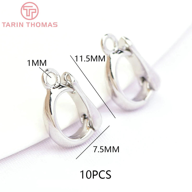 (3310) 15.6x9.6MM Hole 2MM 24K Gold Color Brass Lobster Clasps for Charms Pendants High Quality DIY Jewelry Making Findings